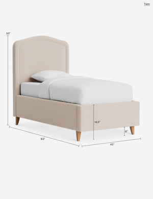 Hollins Bed : Rose Vintage Velvet / Full / Chestnut
