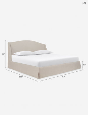 Kaelyn Slipcover Storage Bed : Brown / Queen