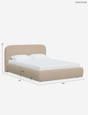 Nabiha Platform Bed : Brown Basket Boucle / Full