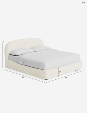 Open Box: Neve Platform Bed, Cotton Luxe Boucle King by Aimee Song
