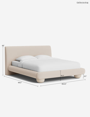 Rigby Platform Bed : White Boucle / Twin