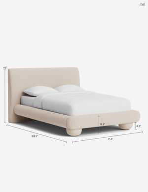 Rigby Platform Bed : White Boucle / Twin