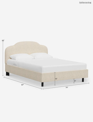 Ruby Platform Bed : Talc Linen / Queen