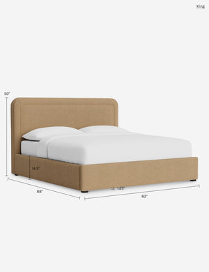 Scottie Storage Bed : Ivory Modern Boucle / Cal King