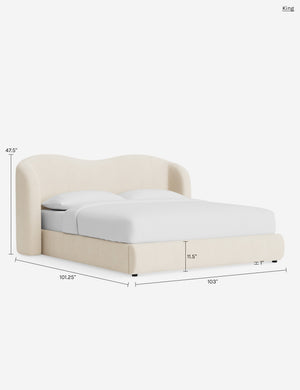 Shaw Platform Bed : Chocolate Performance Linen / Queen