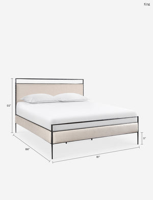 Soma Platform Bed by Meno Home x Co.House Designs : Natural Linen Blend / Queen