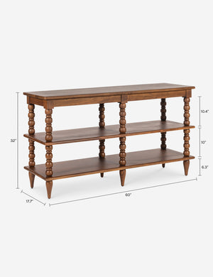 Foxton Low Bookcase : Brown