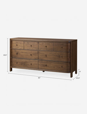 Agatha 8-Drawer Dresser by Amber Lewis x Four Hands : Dark Brown Walnut