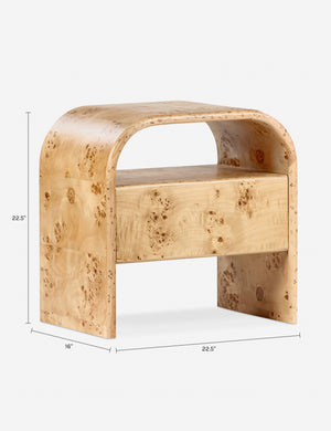 Boyan Nightstand : Natural Burl