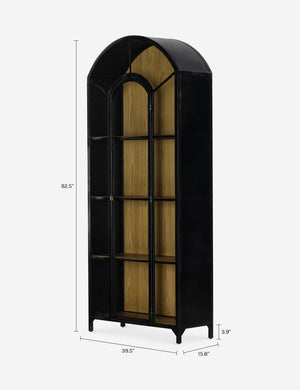 Cressida Curio Cabinet : Black and Natural