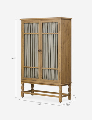 Finley Curio Cabinet by Amber Lewis x Four Hands : Brown