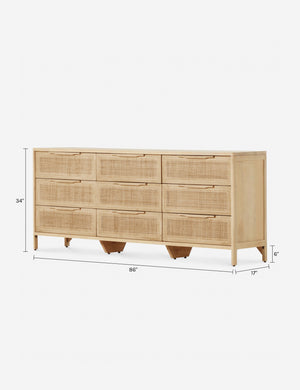 Sydney 9 Drawer Dresser in Natural Mango - Four Hands Sydney 9 Drawer Dresser in Natural Mango - Four Hands