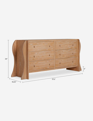 Hourglass 6-Drawer Dresser by Sarah Sherman Samuel : Cerused White Oak