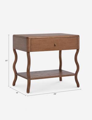 Lasya Nightstand : Cool Brown