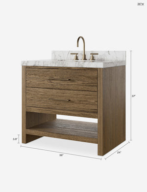 Laurenson Bath Vanity : Toasted Oak / 55