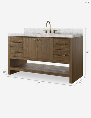 Laurenson Bath Vanity : Toasted Oak / 55