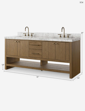 Laurenson Bath Vanity : Toasted Oak / 55