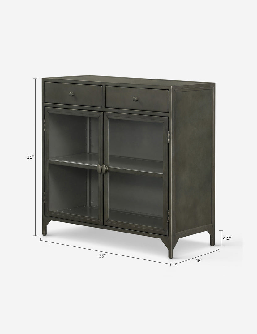 Malcom Small Iron Curio Cabinet
