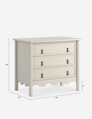 Millie 3-Drawer Nightstand : Walnut Oak