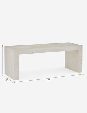 Nelson Indoor / Outdoor Bench : Ivory