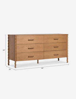Norma 6-Drawer Dresser : Natural