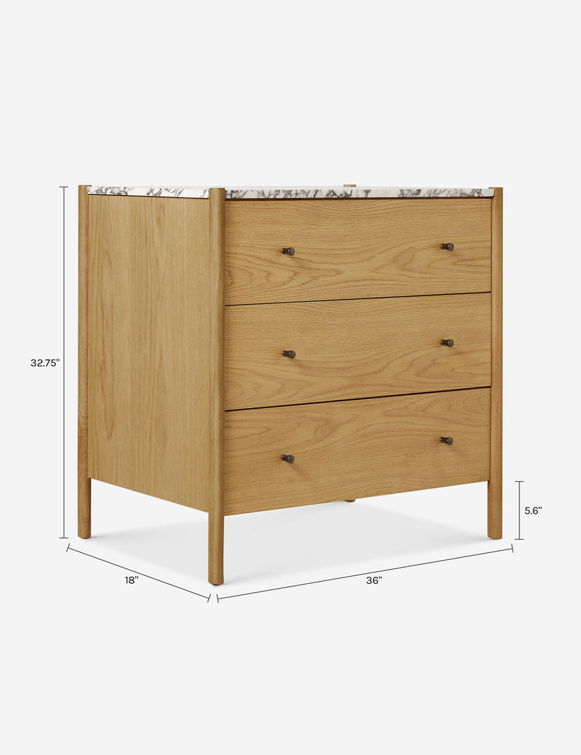 Philana 3-Drawer Dresser in Honey Oak - Lulu and Georgia Philana 3-Drawer Dresser in Honey Oak - Lulu and Georgia