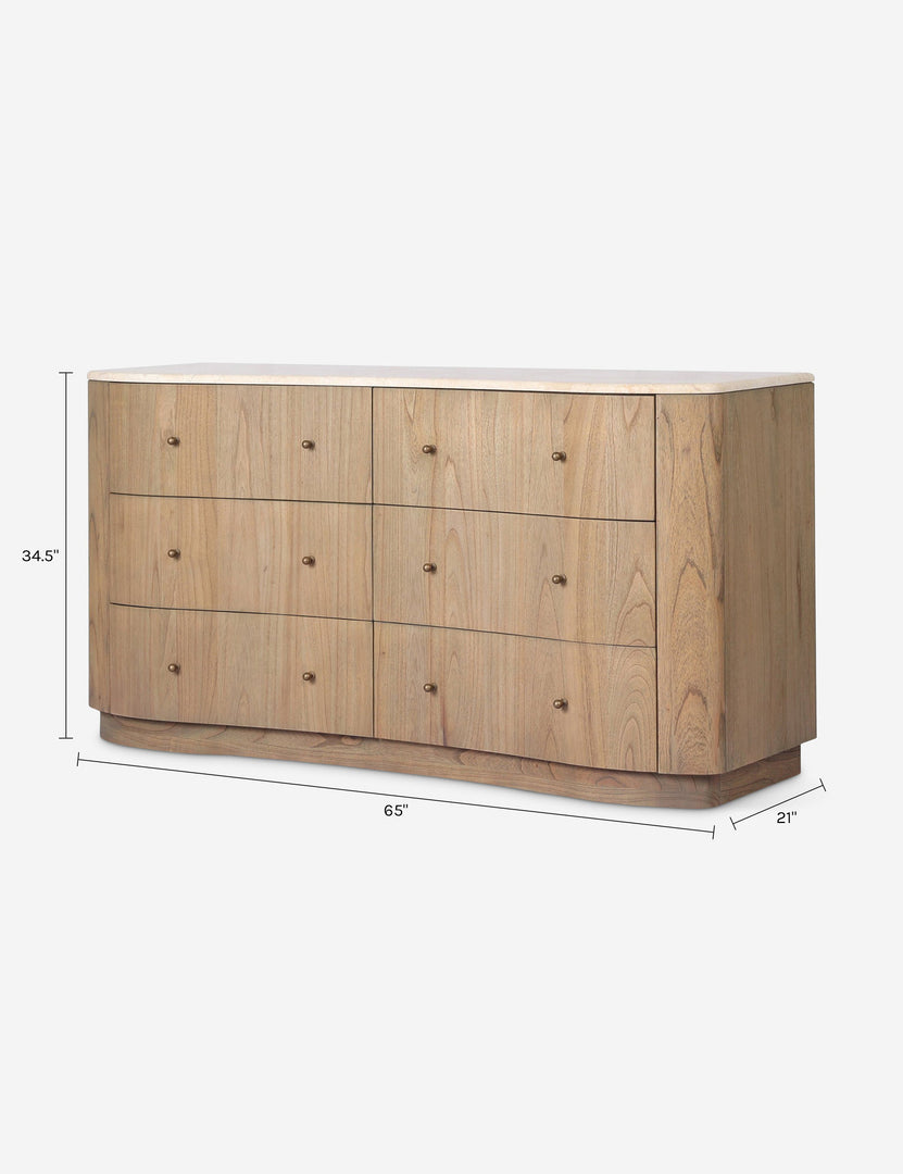 Rosebury Marble Top 6-Drawer Dresser Rosebury Marble Top 6-Drawer Dresser