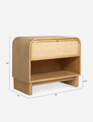 Suzette Grand Nightstand : Natural Oak