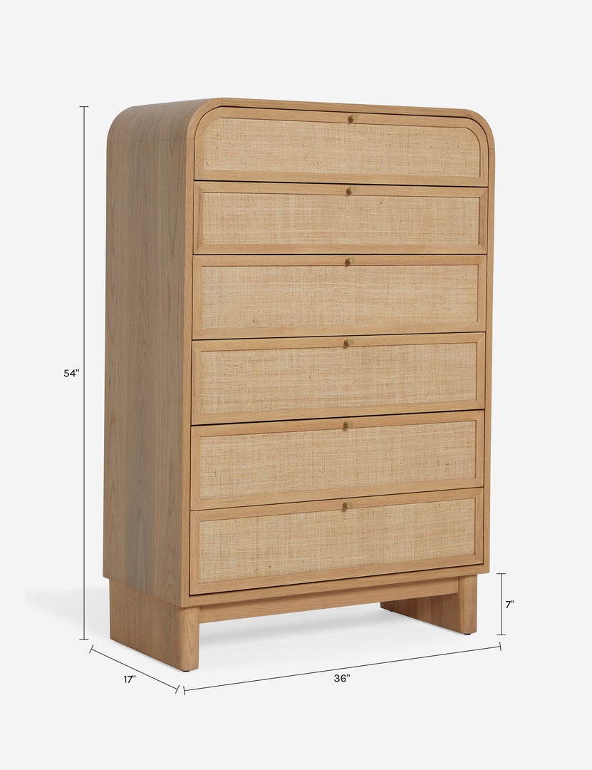 Suzette Tall Dresser in Natural Oak - Lulu and Georgia