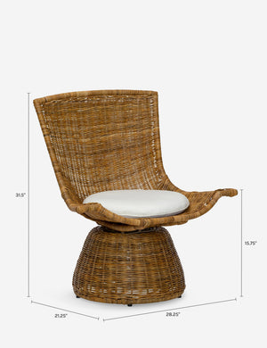 Amado Swivel Chair : Natural