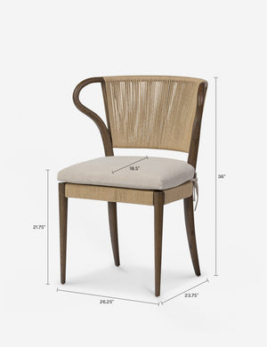 Amira Dining Chair by Amber Lewis x Four Hands : Navy Stripe