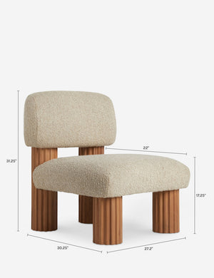 Open Box: Auclair Accent Chair, Tan Boucle : Default Title