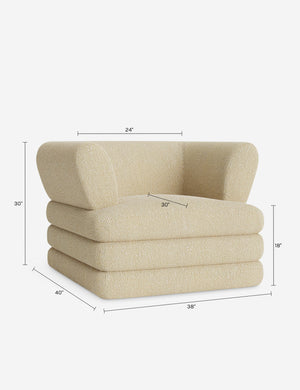 Babs Accent Chair by Sarah Sherman Samuel : Apricot Mini Corduroy