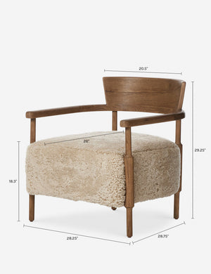 Bennett Accent Chair by Amber Lewis x Four Hands : Beige Shearling