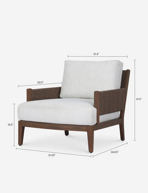 Brewer Outdoor Accent Chair by Amber Lewis x Four Hands : Alessi Linen