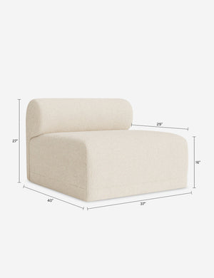 Carson Modular Armless : Cognac Velvet