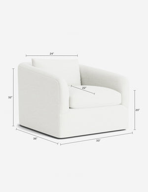 Cleary Swivel Chair : Blush Performance Velvet