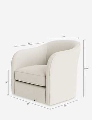 Faro Swivel Chair by DISC Interiors : Sand Performance Weave