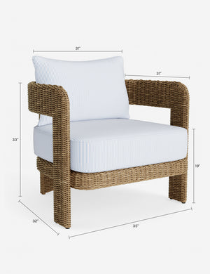 Hadler Outdoor Accent Chair : Oat Sunbrella Play