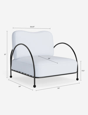 Lanata Outdoor Accent Chair : Green Stripe