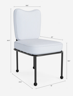Lanata Outdoor Dining Chair : Sunbrella Canvas Black/Canvas White