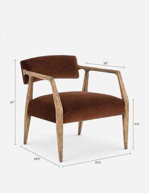 Larabee Accent Chair : Ebony Leather