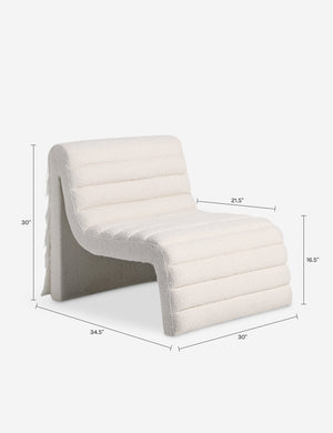 Leon Accent Chair by Carly Cushnie : Ivory Boucle