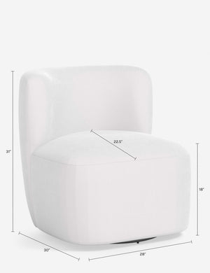 Lois Swivel Chair : Blush Luxe Boucle