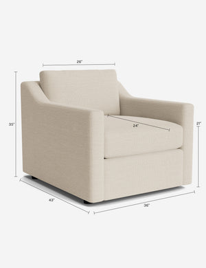 Masera Accent Chair : Olive Performance Linen