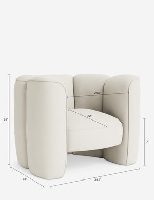 Mila Chair by Eny Lee Parker : Natural Performance Striated Velvet