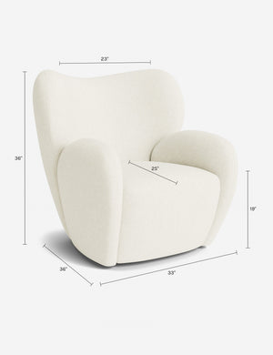 Ovid Swivel Chair by Aimee Song : Brown Luxe Boucle