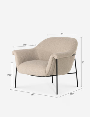 Penelope Accent Chair : Natural Boucle