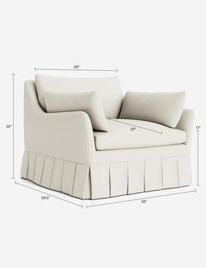 Portola Luxe Depth Pleated Chair : Pool Performance Cotton Weave