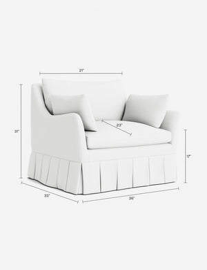 Portola Pleated Accent Chair : Chocolate Performance Linen